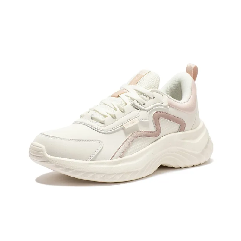 361° Running Shoes Women's Low Top Feather White/Fresh Pink-2