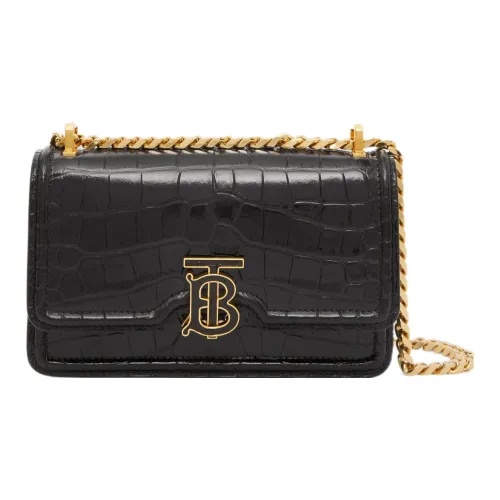 Burberry Calfskin Crossbody Bag Shoulder Bag Women's Black