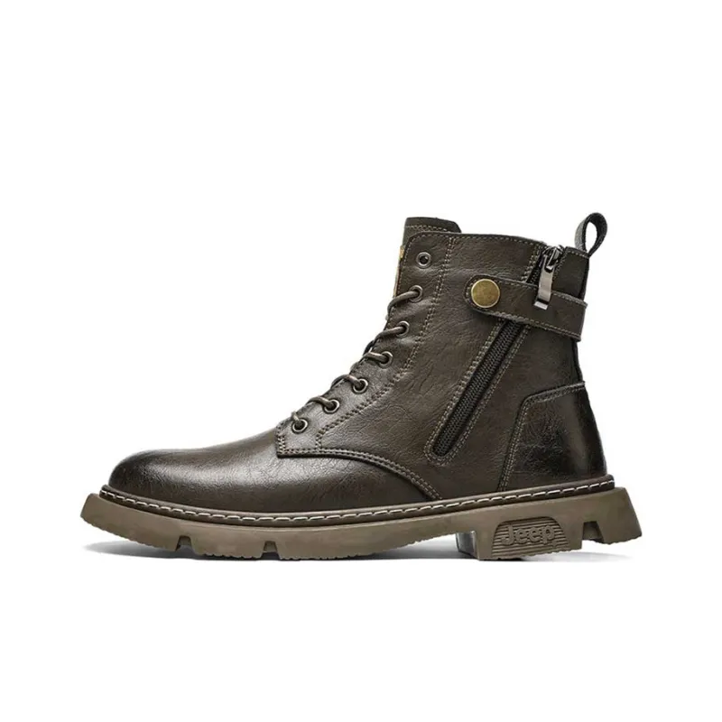 Jeep Martin Boots Men Khaki-0