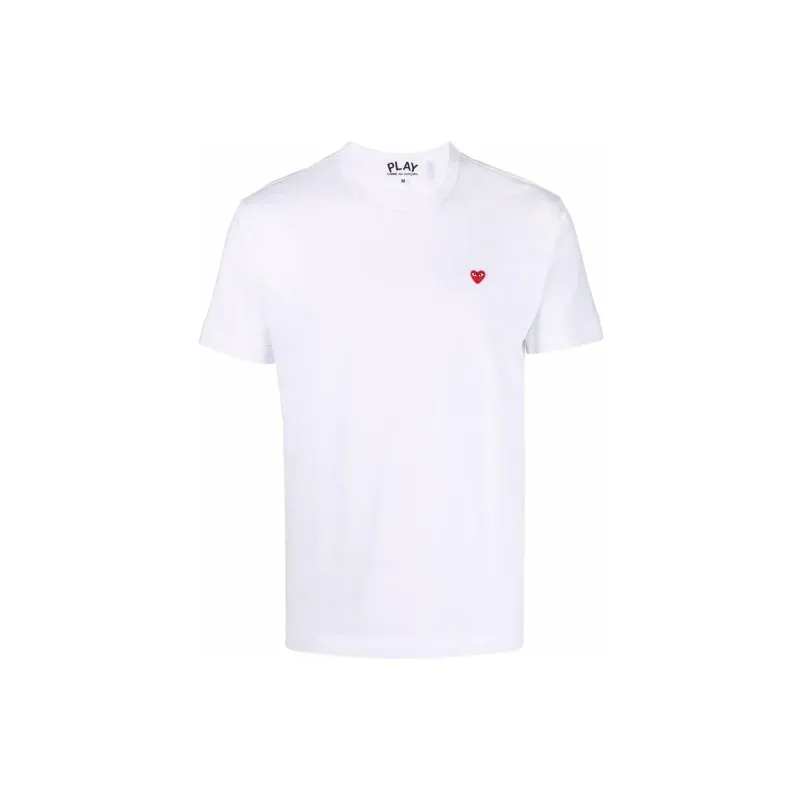 CDG Play T Shirts Men White-0