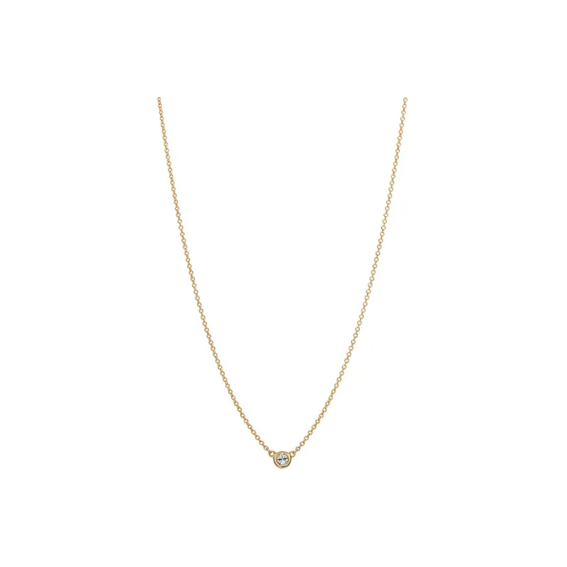 TIFFANY & CO. 2010s 18kt Rose Gold By The Yard Diamond Necklace-1