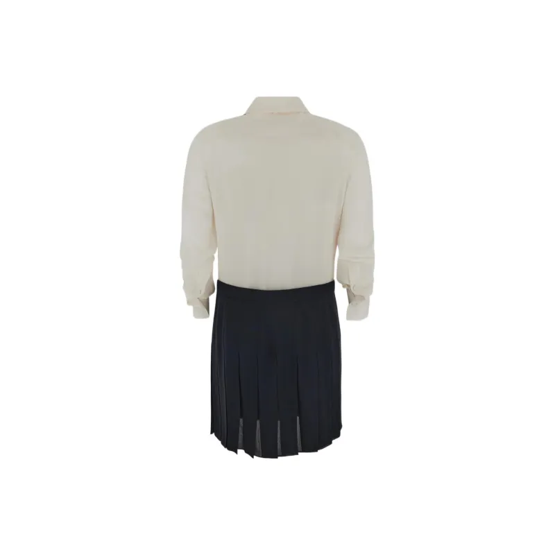 Valentino Long Sleeved Dresses Women's Black/White-1