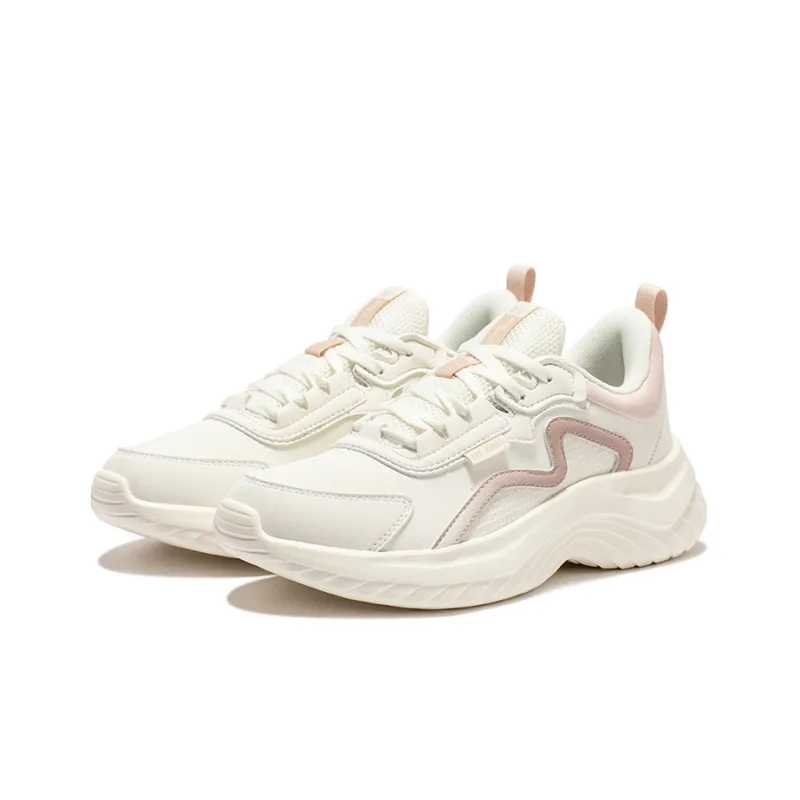 361° Running Shoes Women's Low Top Feather White/Fresh Pink-3