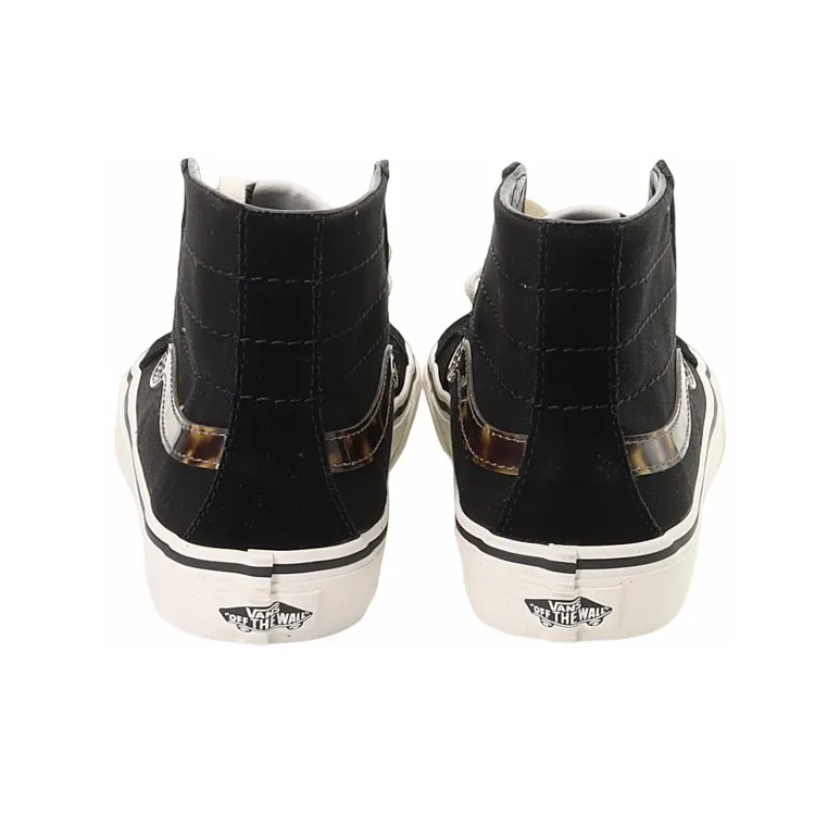 Vans SK8 HI Lightweight Cozy Skateboarding Shoes Unisex Black-4