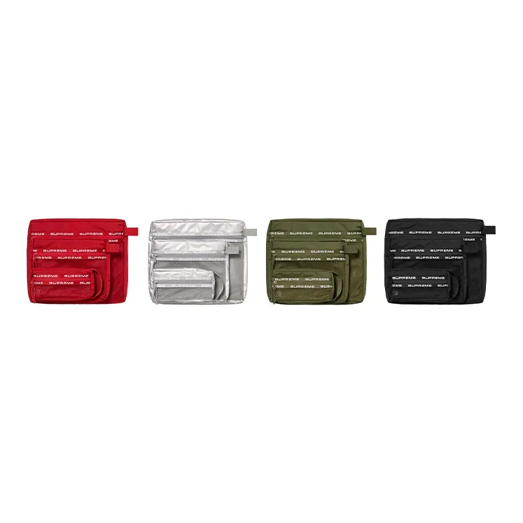 Supreme FW22 Week1 Leather, Recycled Material, Nylon Wallet Storage Bag Regular Unisex Multicolor-1