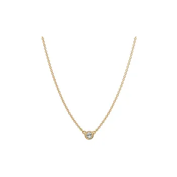 TIFFANY & CO. 2010s 18kt Rose Gold By The Yard Diamond Necklace