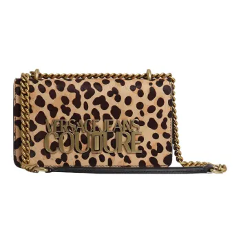 VERSACE JEANS COUTURE Leather Shoulder Bag Crossbody Bag Women's Black