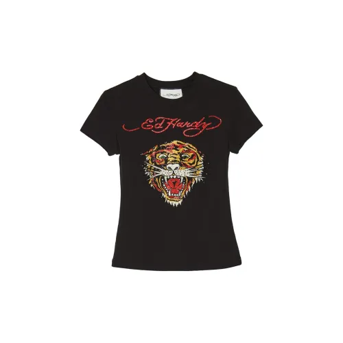 Ed Hardy T-Shirts Women's Black E1OSW126