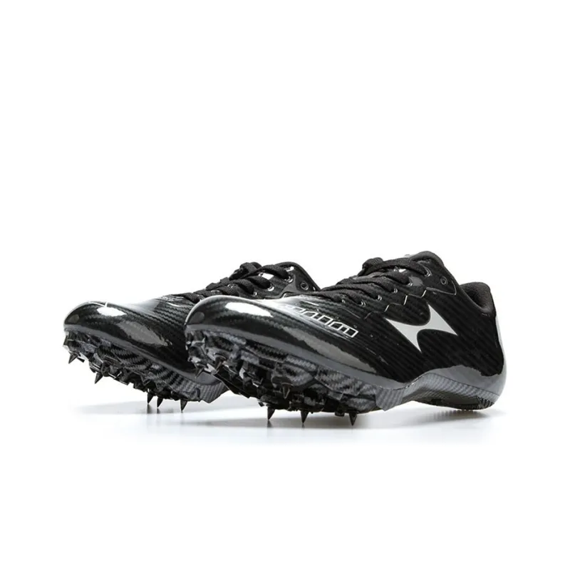 HEALTH 155S Cushioned Slip Resistant Abrasion Resistant Low Top Sprint Running Shoes Unisex Black-2