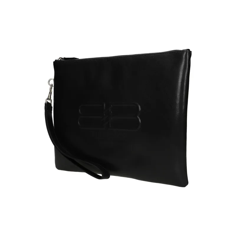 Balenciaga Leather Clutch Large Size Men's Black-1