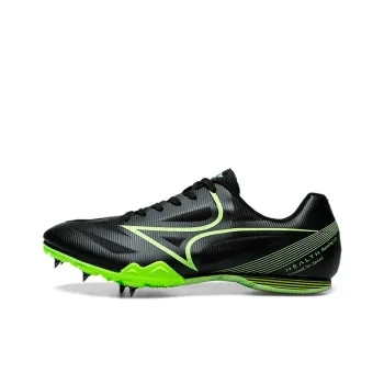 HEALTH 181S Cushioning, Slip Resistant, And Abrasion Resistant Low Top Sprint Running Shoes Unisex Black Green