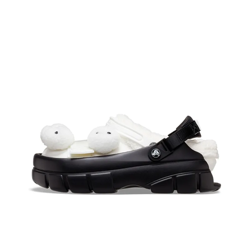 SANKUANZ x Crocs Classic Clog Beach Sandals Unisex Black White-0