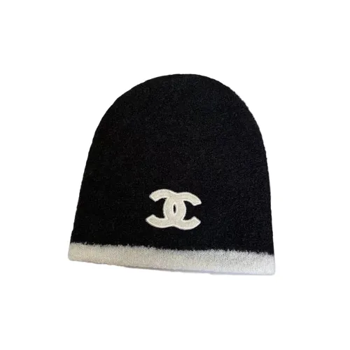 CHANEL Beanies Unisex Black