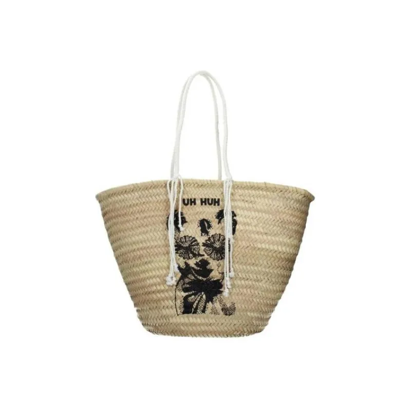 CELINE Fabric Raffia Tote Bag Shopping Bag Shoulder Bag Handbag Women's-0