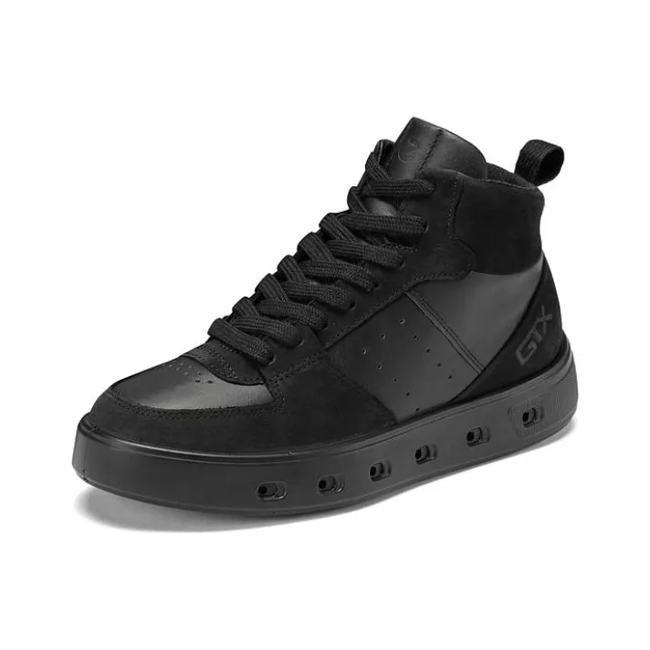 Ecco Street 720 Series High Top Skateboard Shoes Women's Black-1