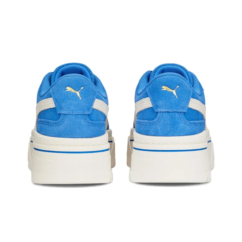 PUMA Mayze Stack Sude Low-Top Skateboard Shoes Women's Blue White-4