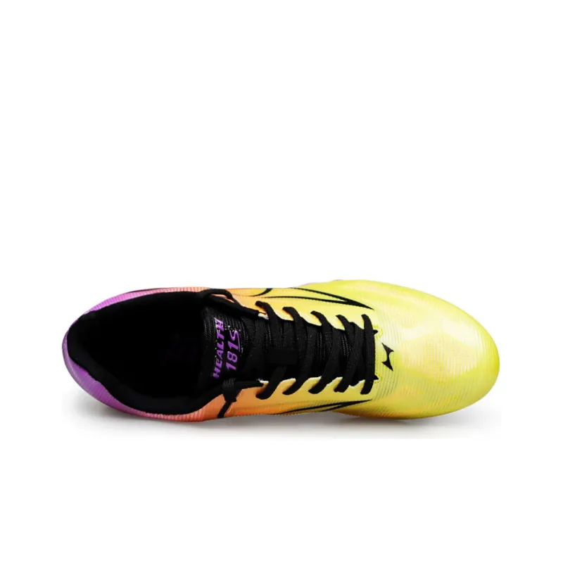 HEALTH 181S Abrasion Resistant, Breathable, Lightweight Low Top Sprint Running Shoes Unisex Orange Purple-3