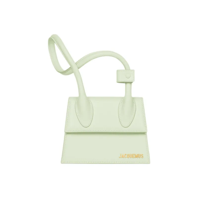 Jacquemus Smooth Leather Shoulder Bag Crossbody Bag Handbag Women's Light Green-3