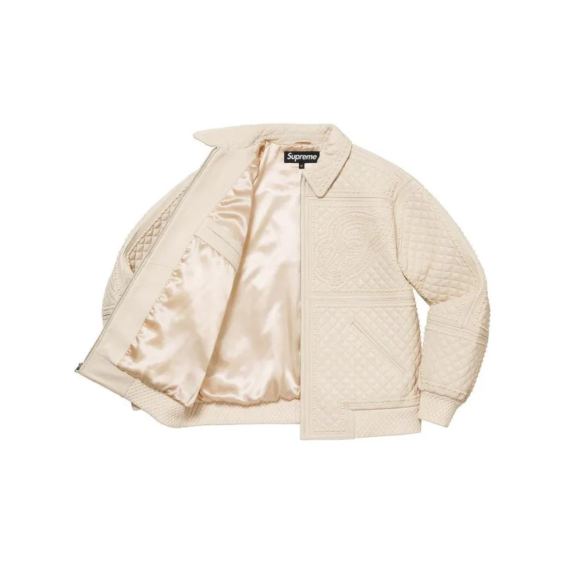 Supreme Studded Quilted Leather Jacket-8