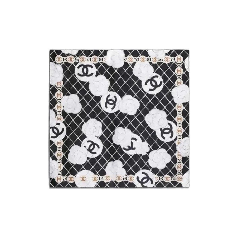 CHANEL Double C Silk Scarves Women's-0