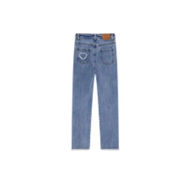 LULUALWAYS FW22 Straight Jeans Women's Blue-1