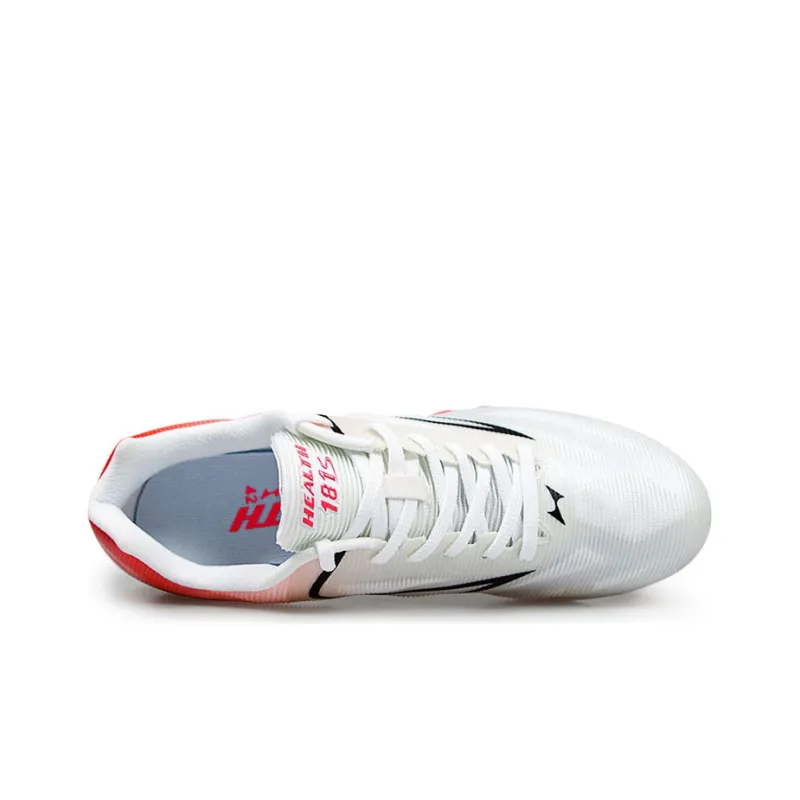 HEALTH x HEALTH Abrasion Resistant Breathable Low Top Sprint Running Shoes Unisex White Red-2