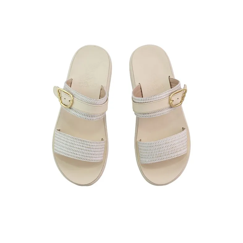 ANCIENT GREEK SANDALS Stylish Sandals Women's Gray White-3