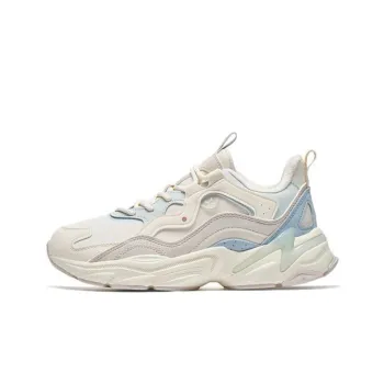 XTEP Casual Shoes Women's Low Top Ivory White/Light Gray Blue/Tru Gray