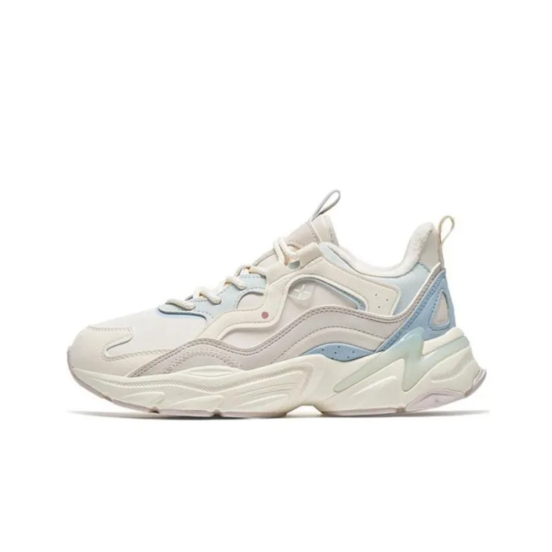 XTEP Casual Shoes Women's Low Top Ivory White/Light Gray Blue/Tru Gray-0