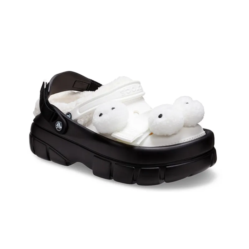 SANKUANZ x Crocs Classic Clog Beach Sandals Unisex Black White-1
