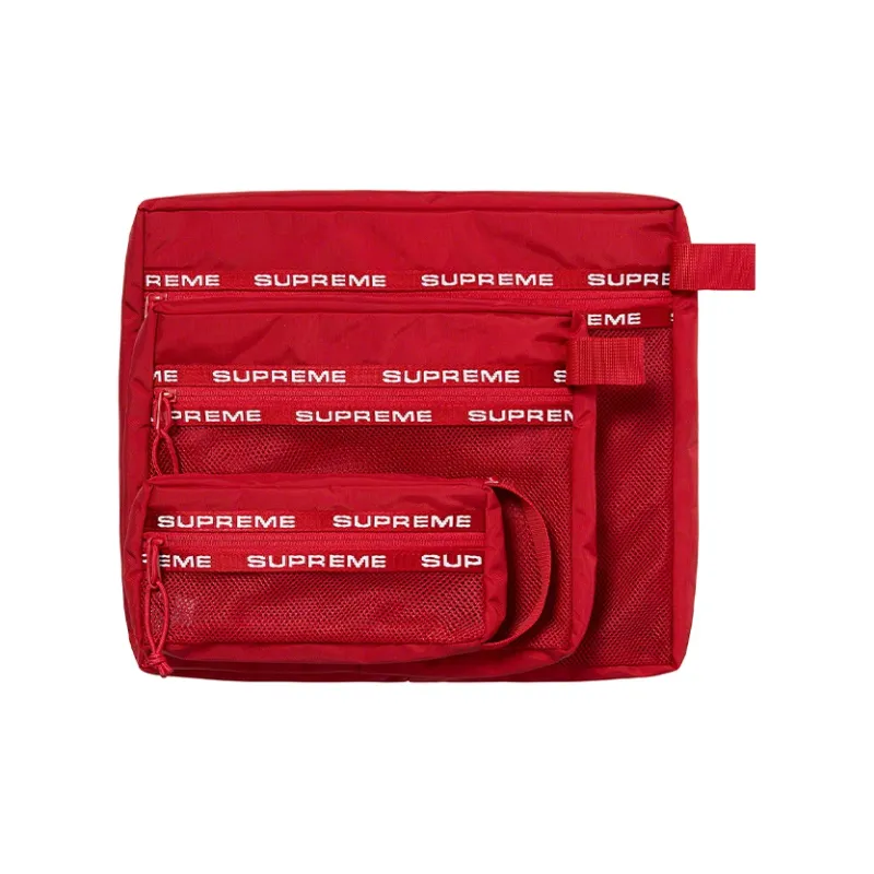 Supreme FW22 Week1 Leather, Recycled Material, Nylon Wallet Storage Bag Regular Unisex Multicolor-0