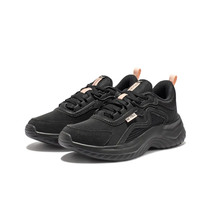 361° Cushioning Wear Resistant Low Top Running Shoes Women's Black Pink-3