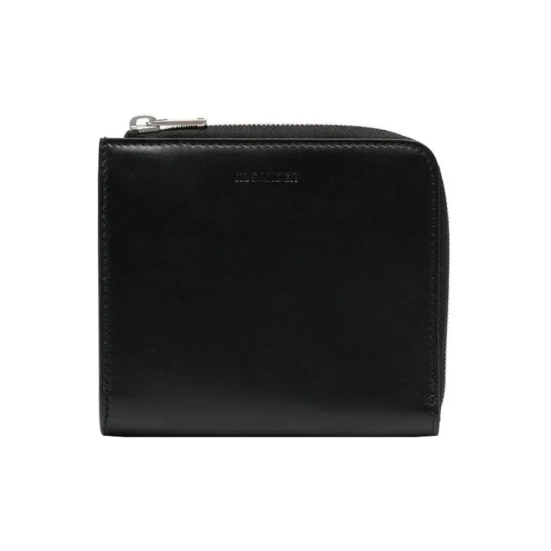 JIL SANDER Calfskin Wallet Men's Black-0