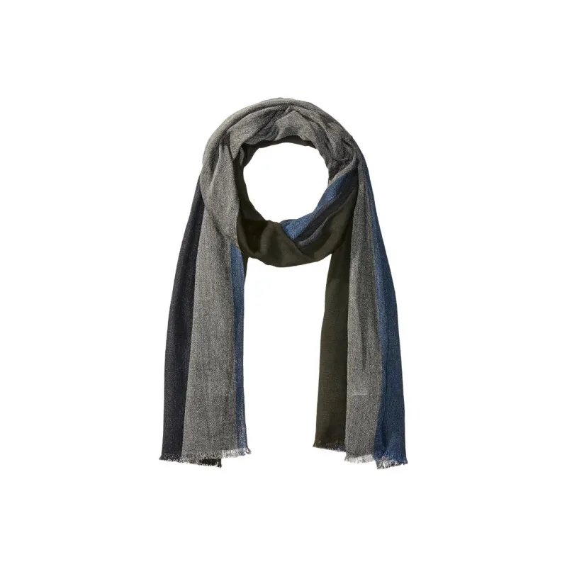 HUGO BOSS Knit Scarf Unisex Gray Blue-1