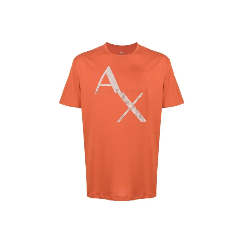 ARMANI EXCHANGE T-Shirts Men Orange Red-0