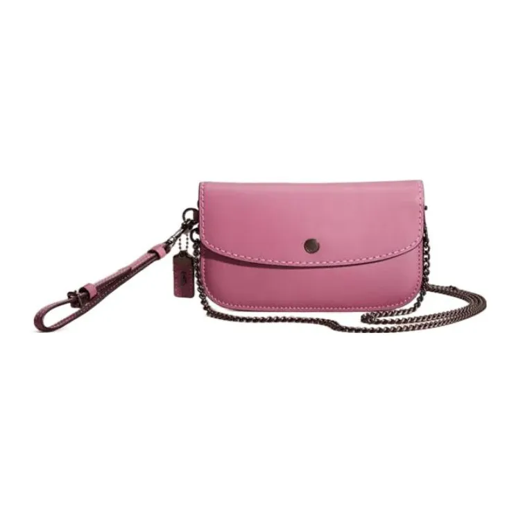 COACH Glove Tanning Shoulder Bag, Crossbody Bag Trumpets Women's Light Purple-0