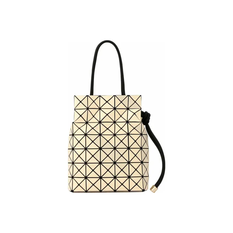 ISSEY MIYAKE Solid Polyester Bucket Bag, Handbag, Crossbody Bag, Shoulder Bag Regular Women's Cream Yellow-4