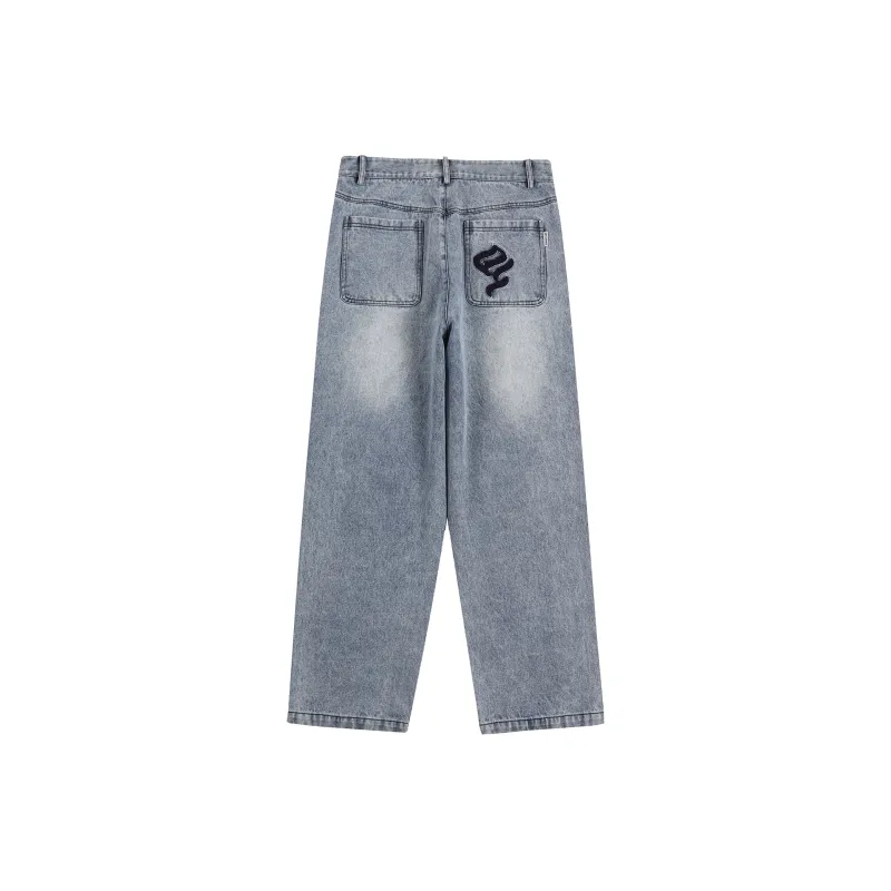 QISENYAR Wide Leg Jeans Women's Blue-1
