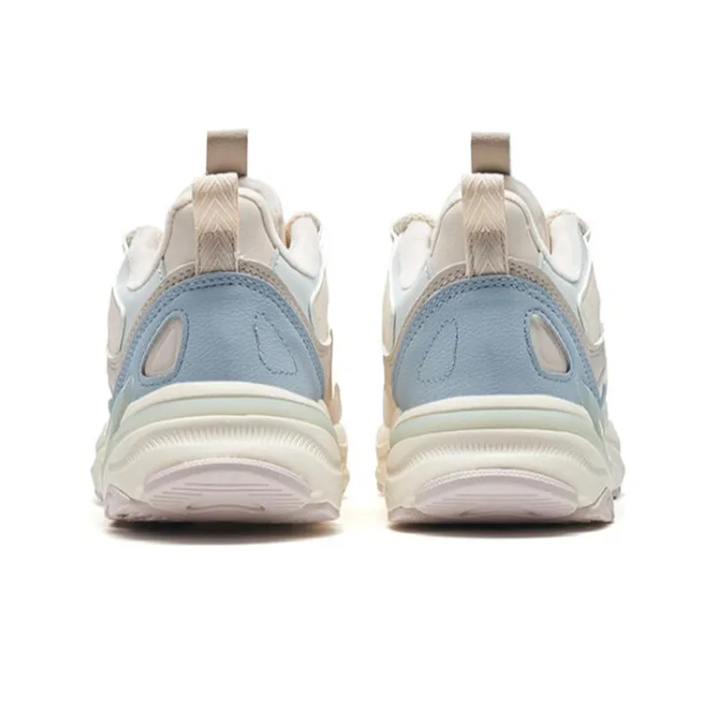 XTEP Casual Shoes Women's Low Top Ivory White/Light Gray Blue/Tru Gray-2