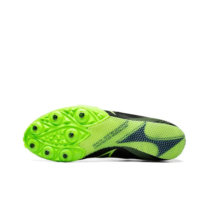 HEALTH 181S Cushioning, Slip Resistant, And Abrasion Resistant Low Top Sprint Running Shoes Unisex Black Green-4