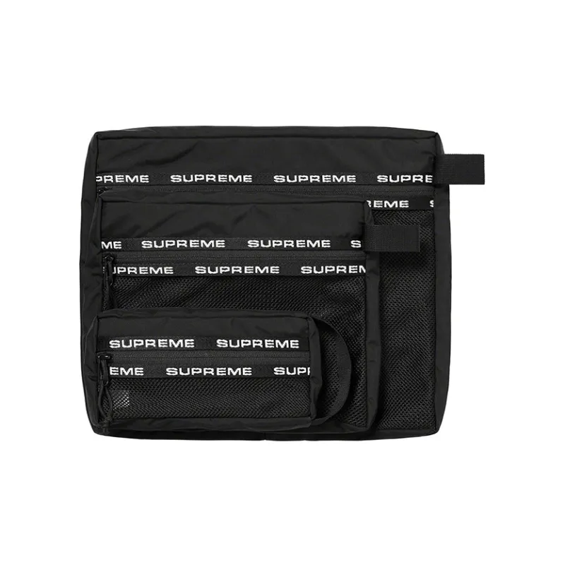 Supreme FW22 Week1 Leather, Recycled Material, Nylon Wallet Storage Bag Regular Unisex Multicolor-7