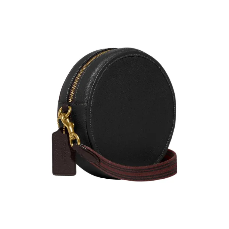 COACH Kia Cow Leather Small Round Bag Shoulder Bag Crossbody Bag Small Size Women's Black-2