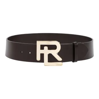 Polo Ralph Lauren Smooth Buckle Belt Unisex Black Width 5CM