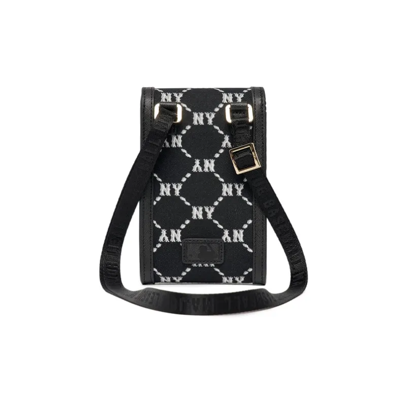 MLB Jacquard Cell Phone Pouch, Shoulder Bag, Crossbody Bag Mini Women's Black-2