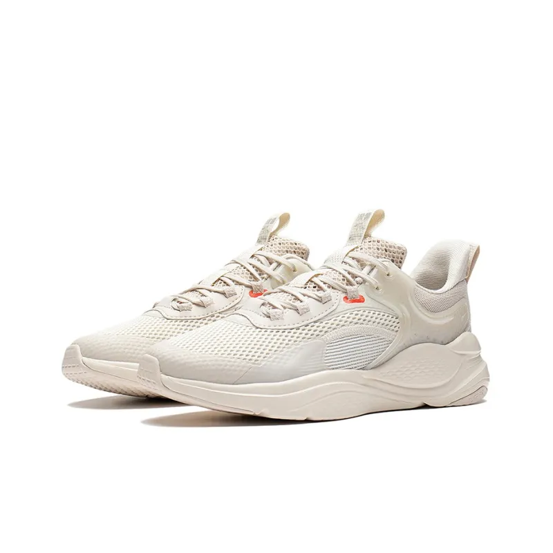 LiNing Liuyun Cushioning, Slip Resistant, And Abrasion Resistant Low Top Casual Shoes Women's Pearl White-2