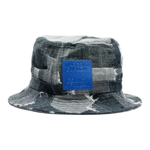 MARCELO BURLON COUNTY OF MILAN Logo-patch Cotton Bucket Hat