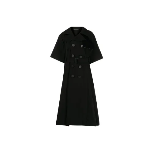 Yohji Yamamoto Trench Coats Women's Black