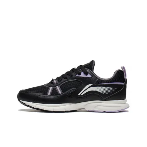 LINING Running Shoes Women's Low-Top Black/Earth Gray/Lilac Purple