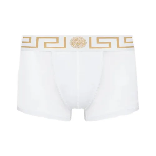 VERSACE Men’s Pure Cotton Boxer Briefs White Underwear