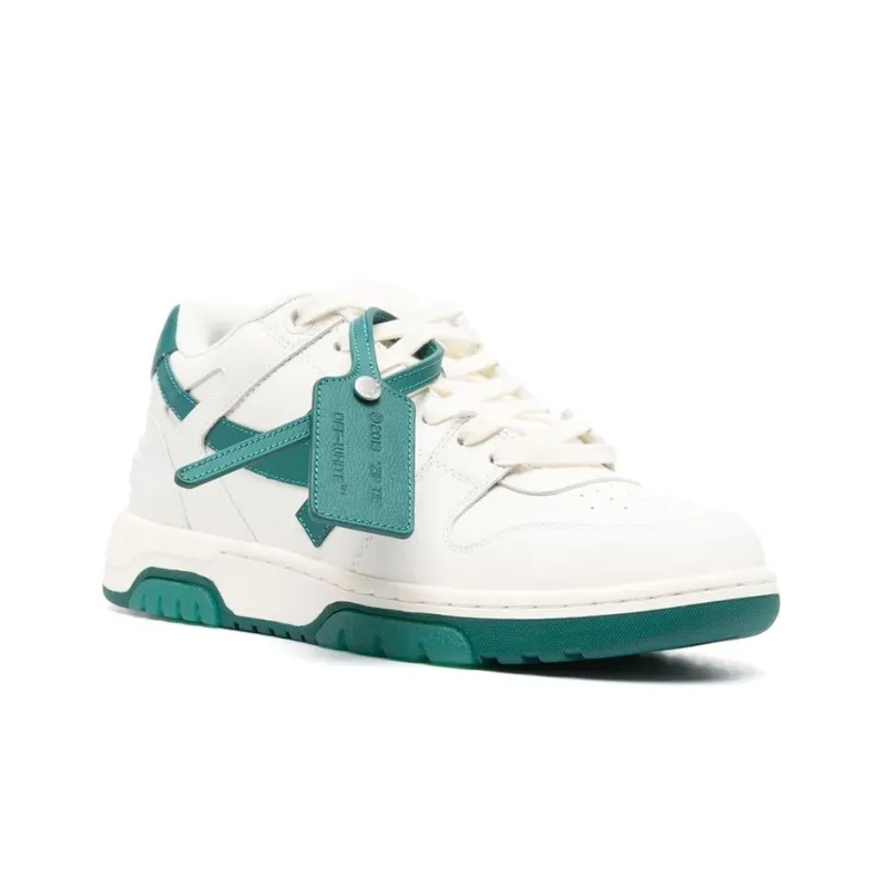 OFF WHITE Out Of Office Ooo Low Tops White Green FW22-2